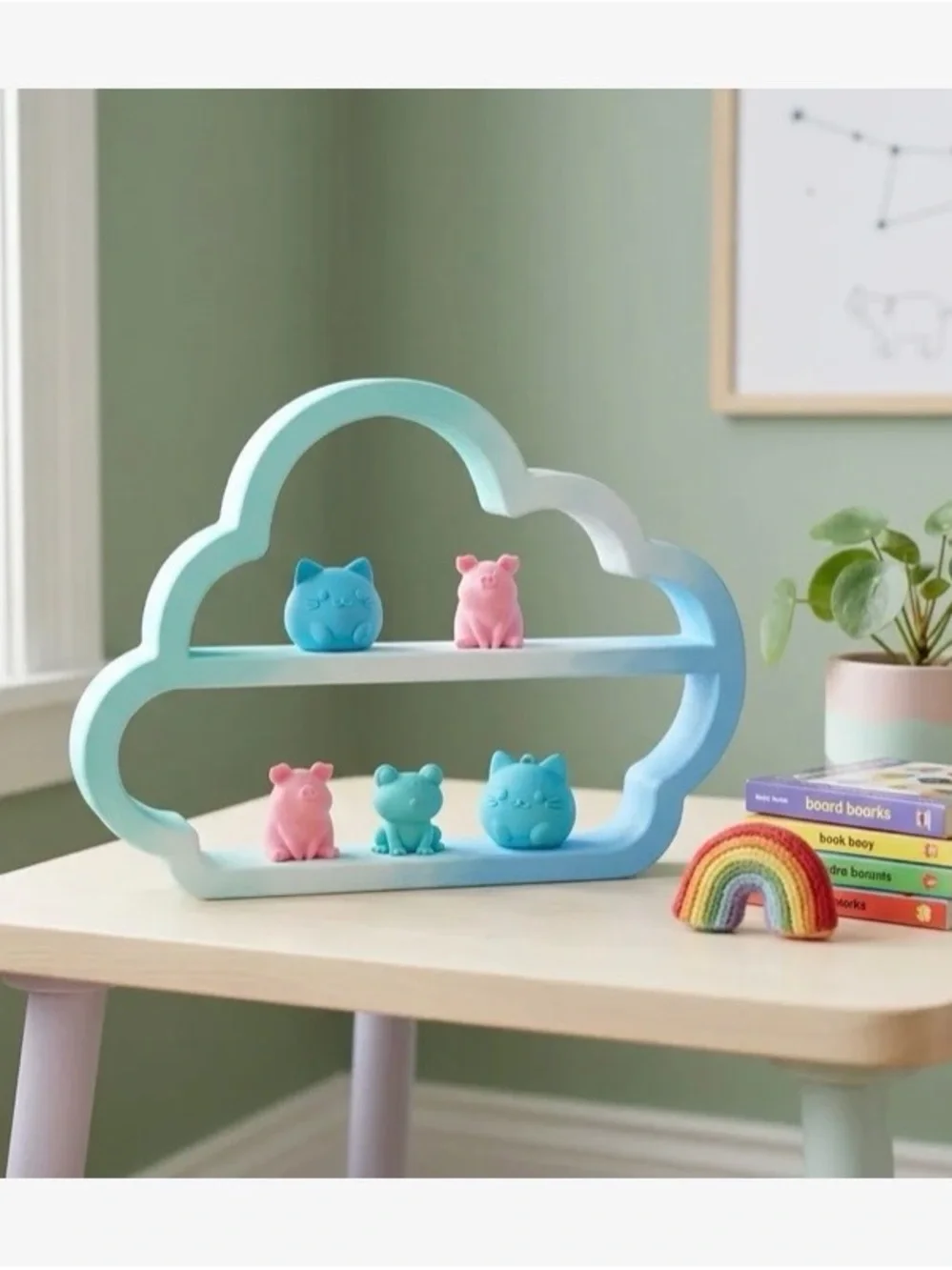 Cloud Shelf kids room display shelf or hanging wall decor!